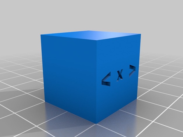 Calibration Cube with axis labels
