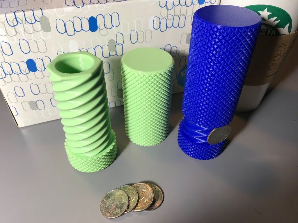 Knurled Twist Container