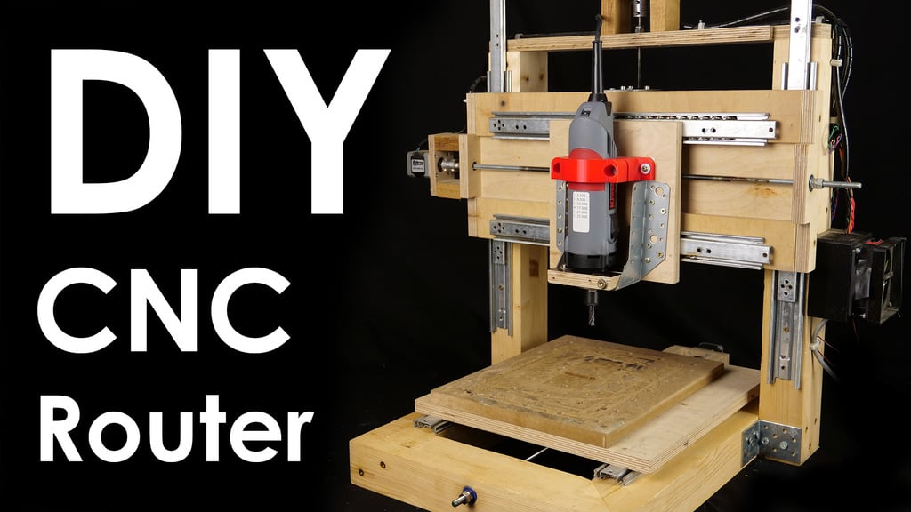 DIY CNC router with wood frame