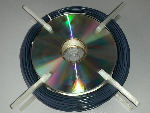 Parametric filament spool from old CD/DVD