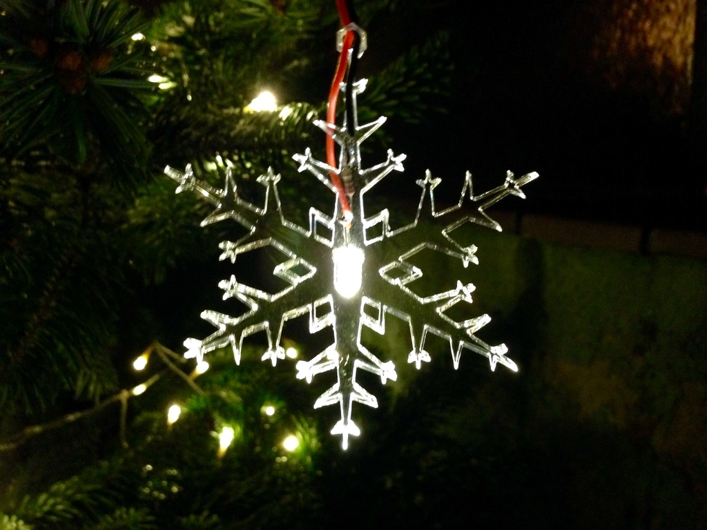 led-lit snowflake