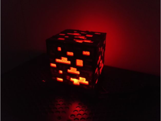 Minecraft Glowing Redstone Ore By Ionnight Thingiverse