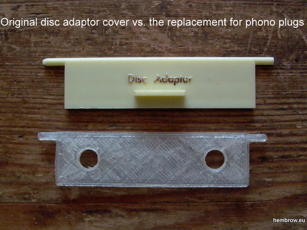 Quad 33 control amplifier disc adaptor cover for use with phono plugs