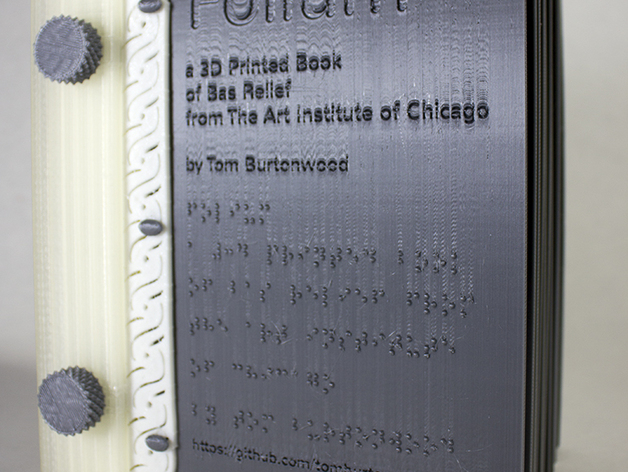 Folium A 3D Printed Book Of Bas Relief From The Art Institute Of Chicago