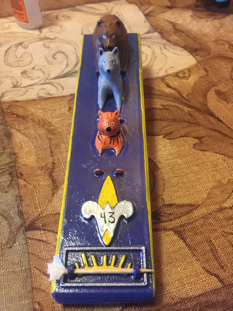 Scout Themed Pinewood Derby Car