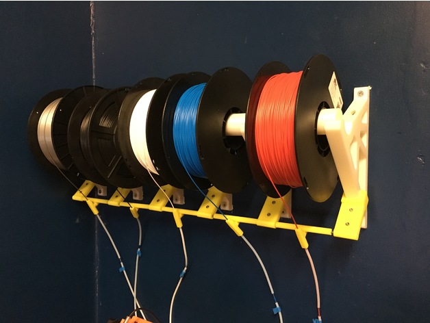 Prusa Mmu2 Wall Mount Spool Holder By Olef Thingiverse - Wire Spool Wall Rack