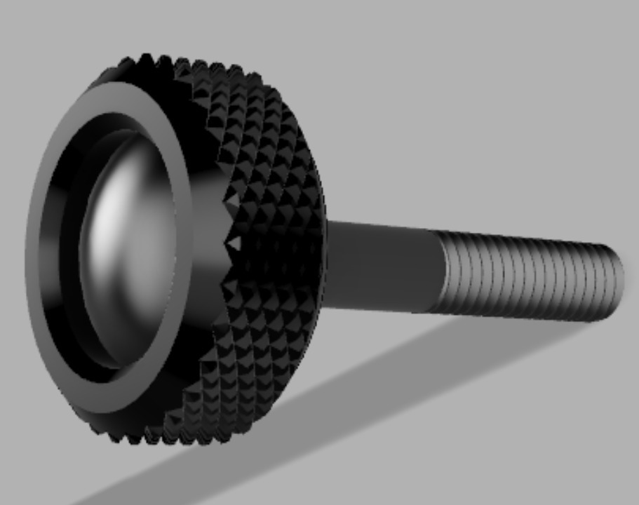 Finger Screw with knurled surface