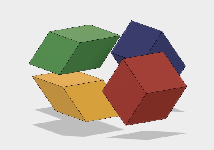 Golden Rhombohedra, Acute, Obtuse, Golden Ratio, Dodecahedron, Rhombic Triacontahedron