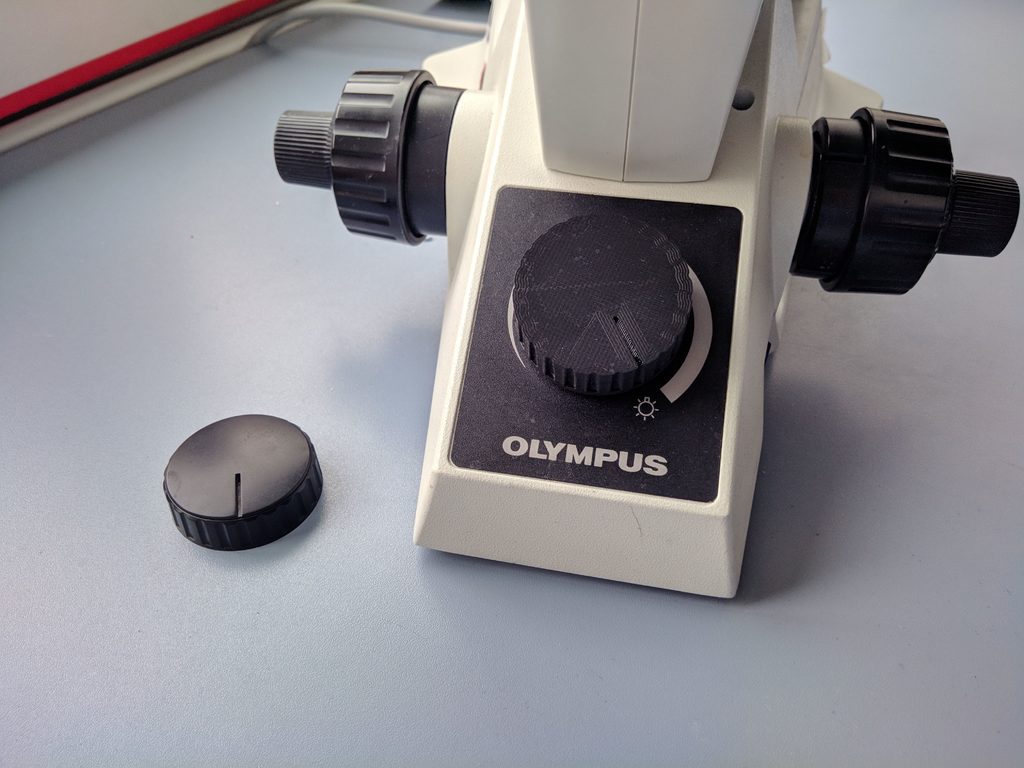 Microscope light control knob for Olympus CK30