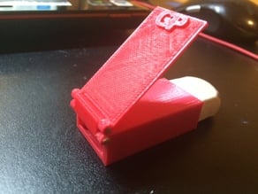 Eraser holder and straight edge