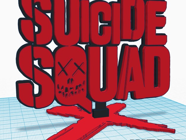 Suicide Squad Logo Art - 3 Parts - We3dUK