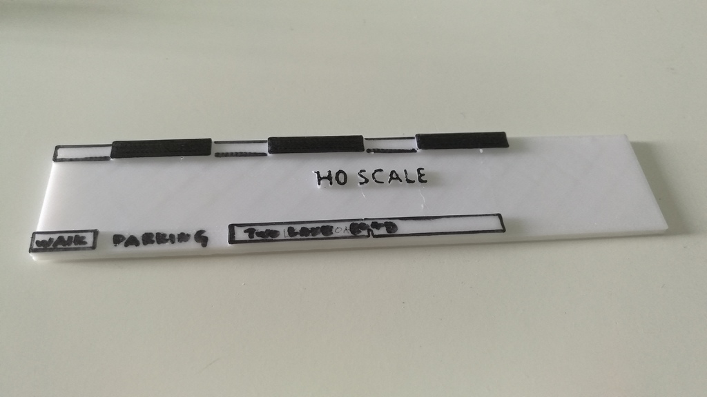 H0/HO Scale Ruler - Road Ruler Kit