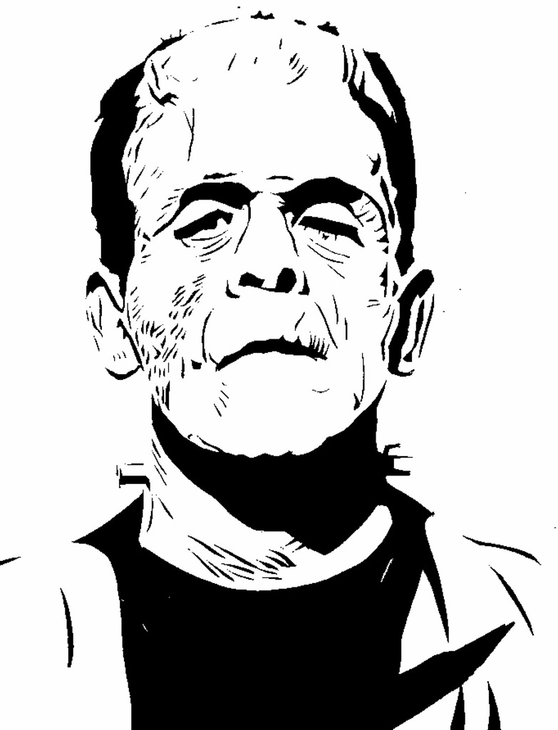 Frankenstein's Monster stencil