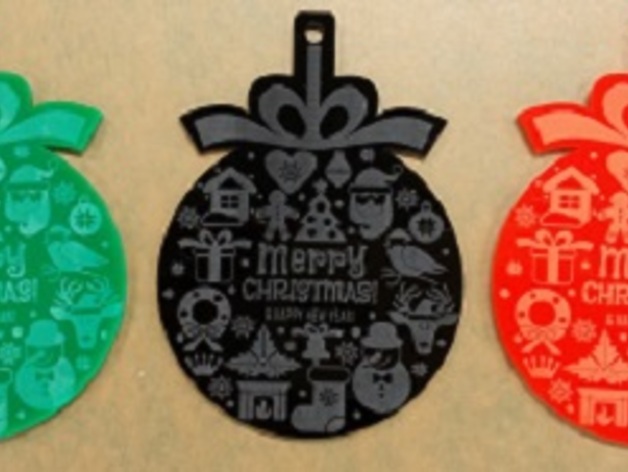 Laser Cut Christmas Tree Decoration - Ball-shape Ornament