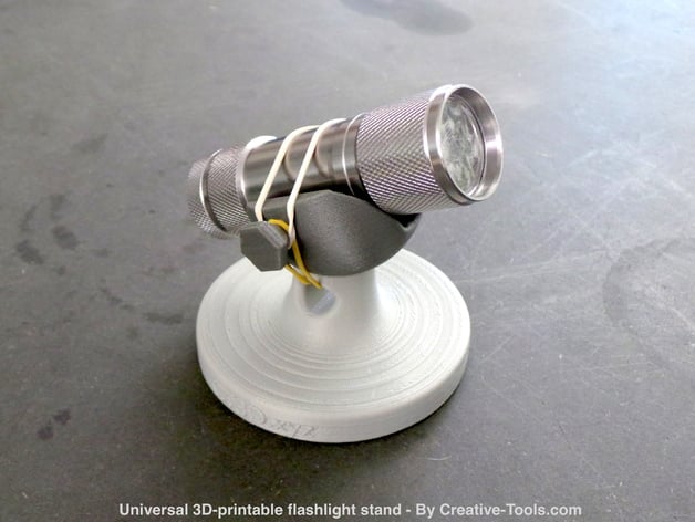 Universal 3Dprintable Flashlight Stand