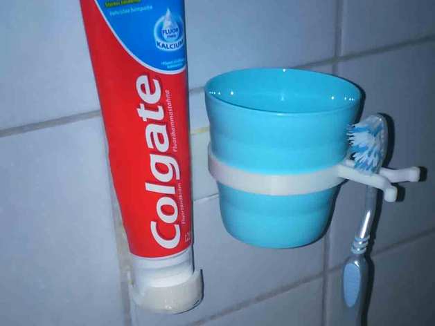 Toothpaste, Cup & Toothbrush holder