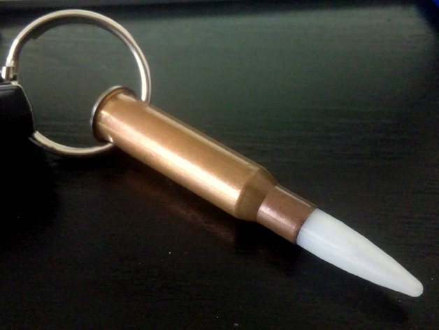 7.62mm bullet keychain