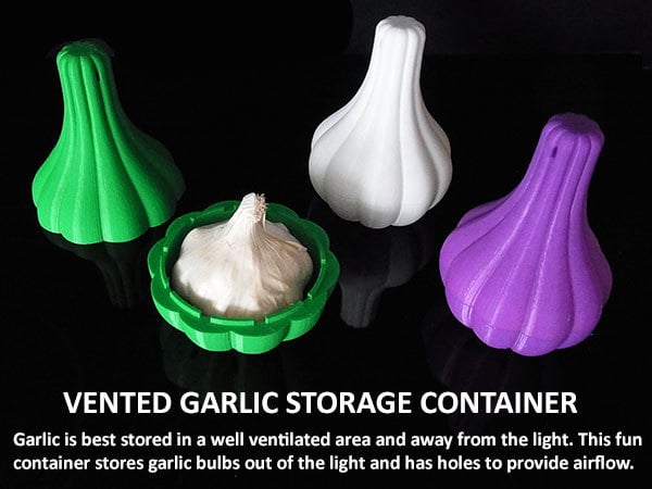 Vented Garlic Storage Container