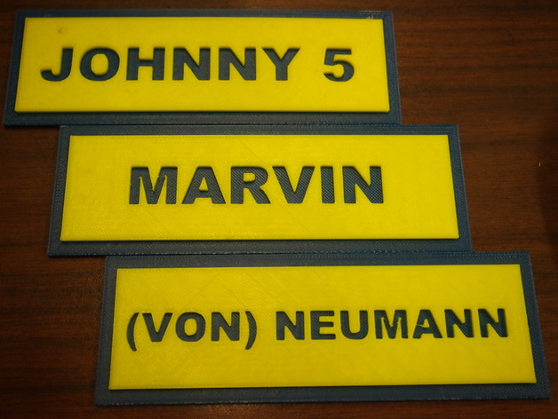 Printer Name Plates