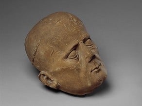 Head of a Cleric from a Tomb Effigy