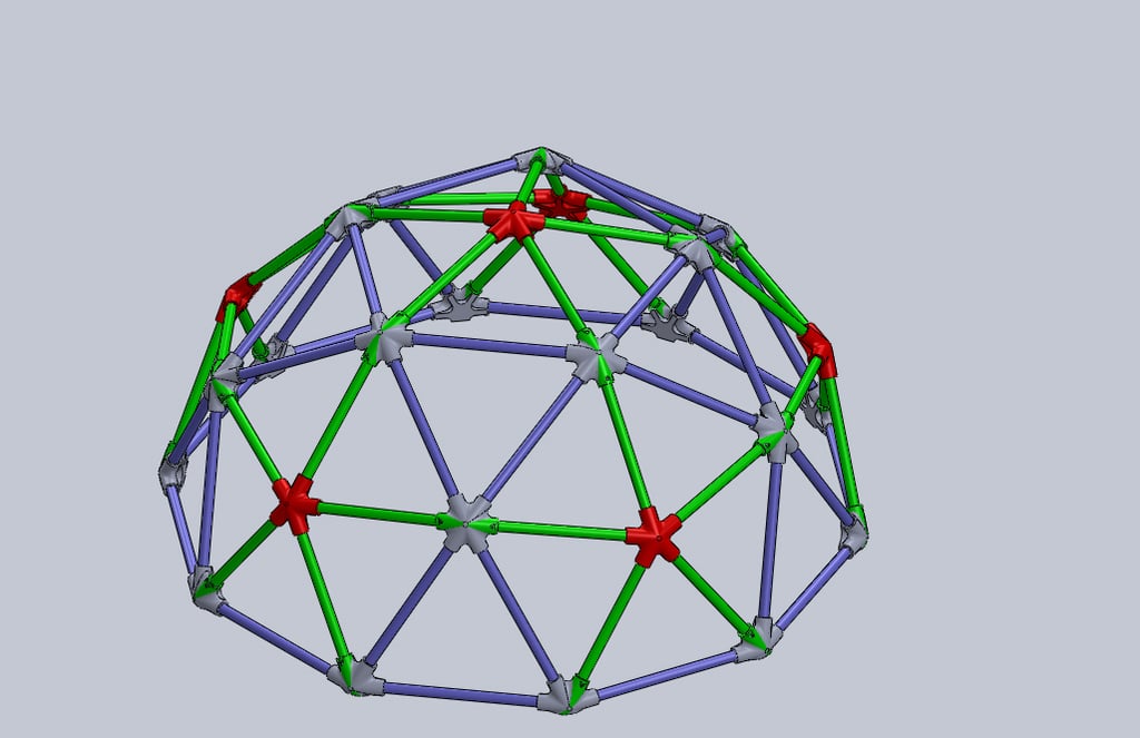 2V Geodesic Dome Hubs