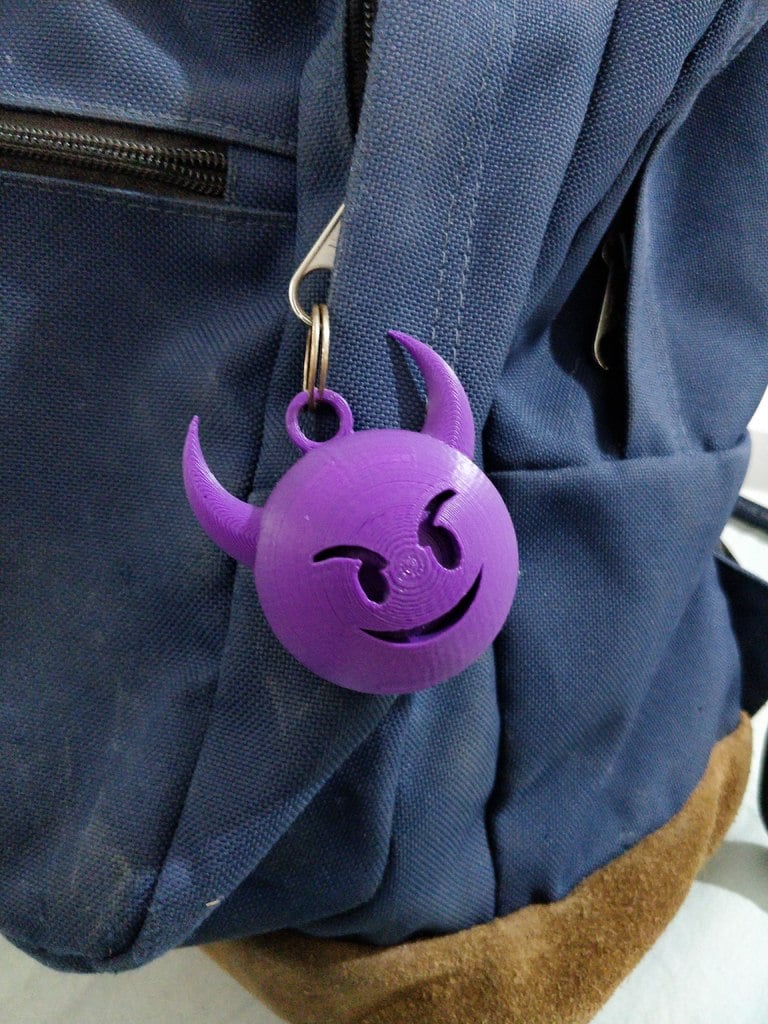 Similing Devil Emoji Keychain \ Decoration
