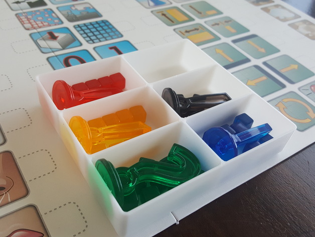 6 pocket rounded tray for Concept game pieces