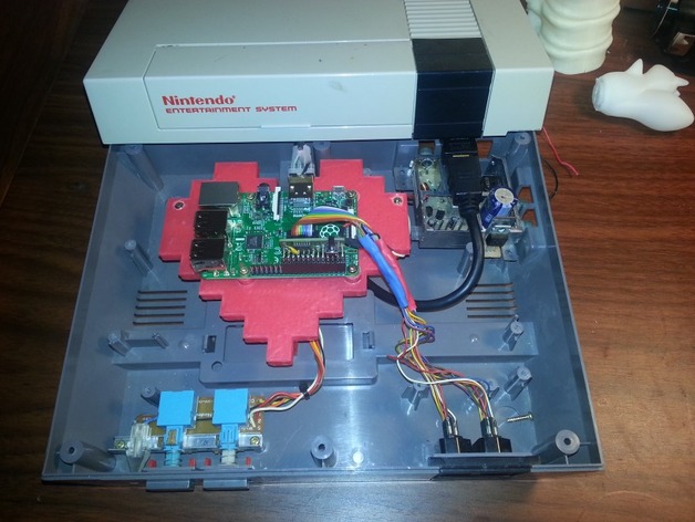 Raspberry Pi B and B+ Mounts for NES (Nintendo Entertainment System)