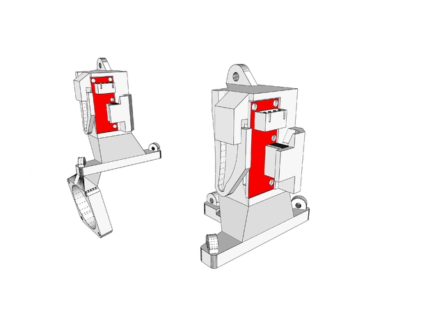 Extruder hanger with fan and end of material switch for TFT 2.8 & 3.2