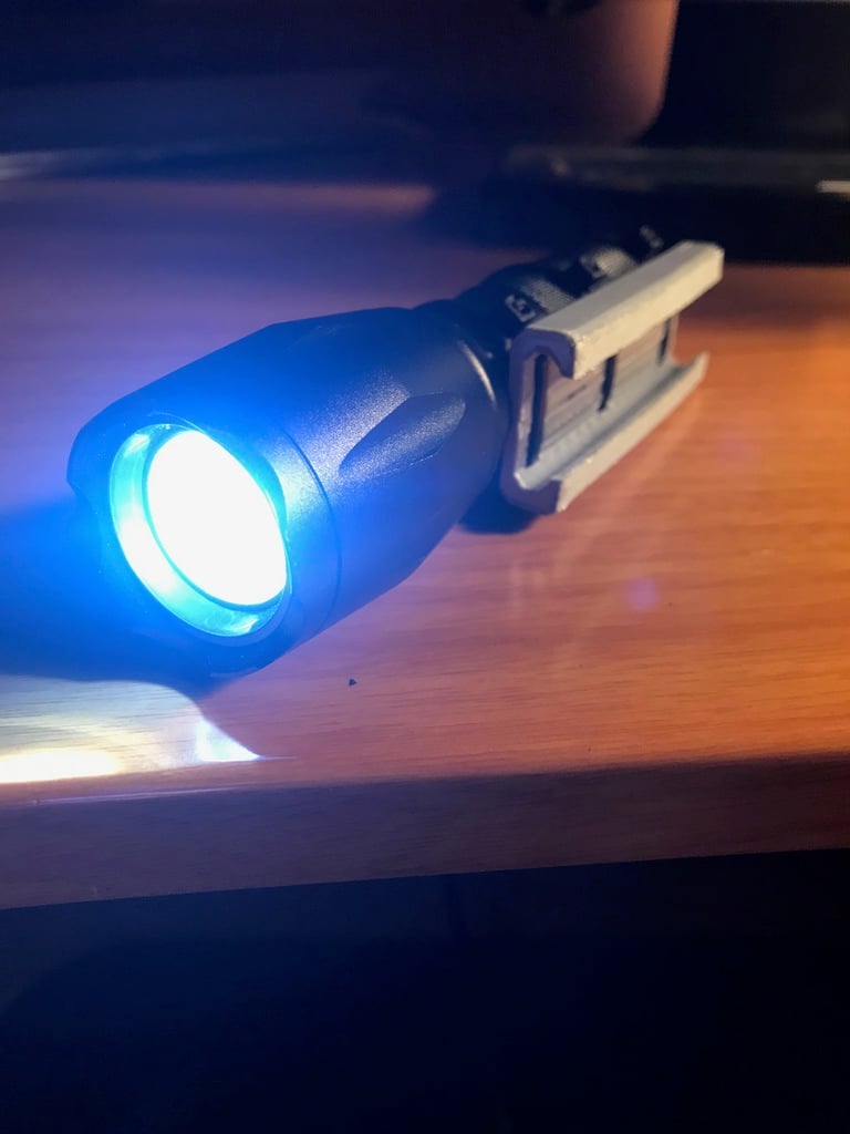 Caliburn/Nerf flashlight rail attachment