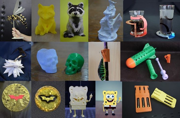 3D printed models