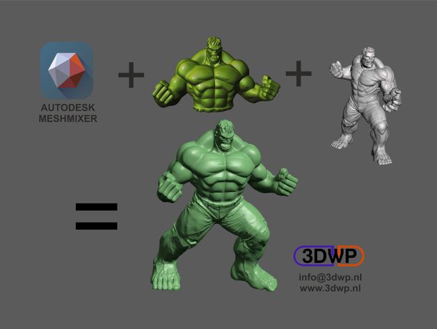 Hulk Sculpture (MeshMixer Combo)