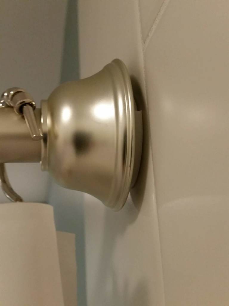 shower curtain rod mount support