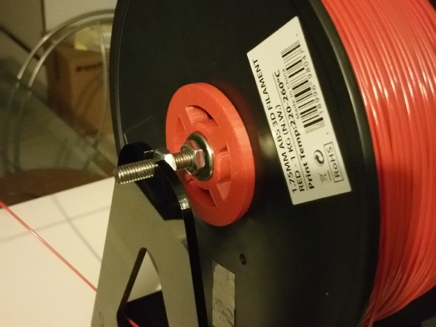 Inland filament spool spacer (w/ skate bearings)