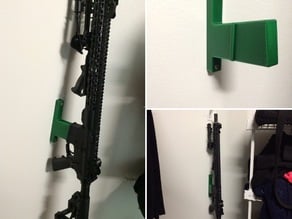 AR-15 vertical wall storage mount 3D model