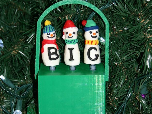 Spelling Snowmen Christmas Ornament