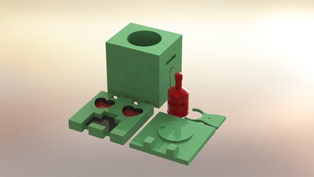 Exploding Creeper Valentine Box
