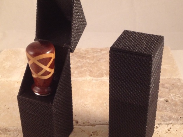 Presentation box to hold and display a custom turned bottle stopper