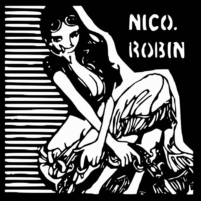 Nico Robin stencil 4