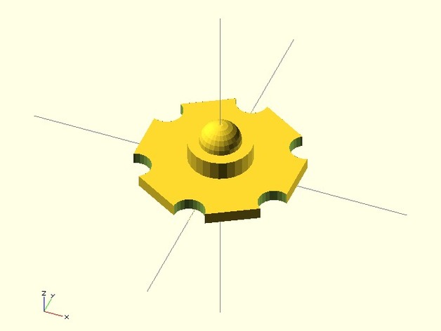 1W star LED model in stl and openscad
