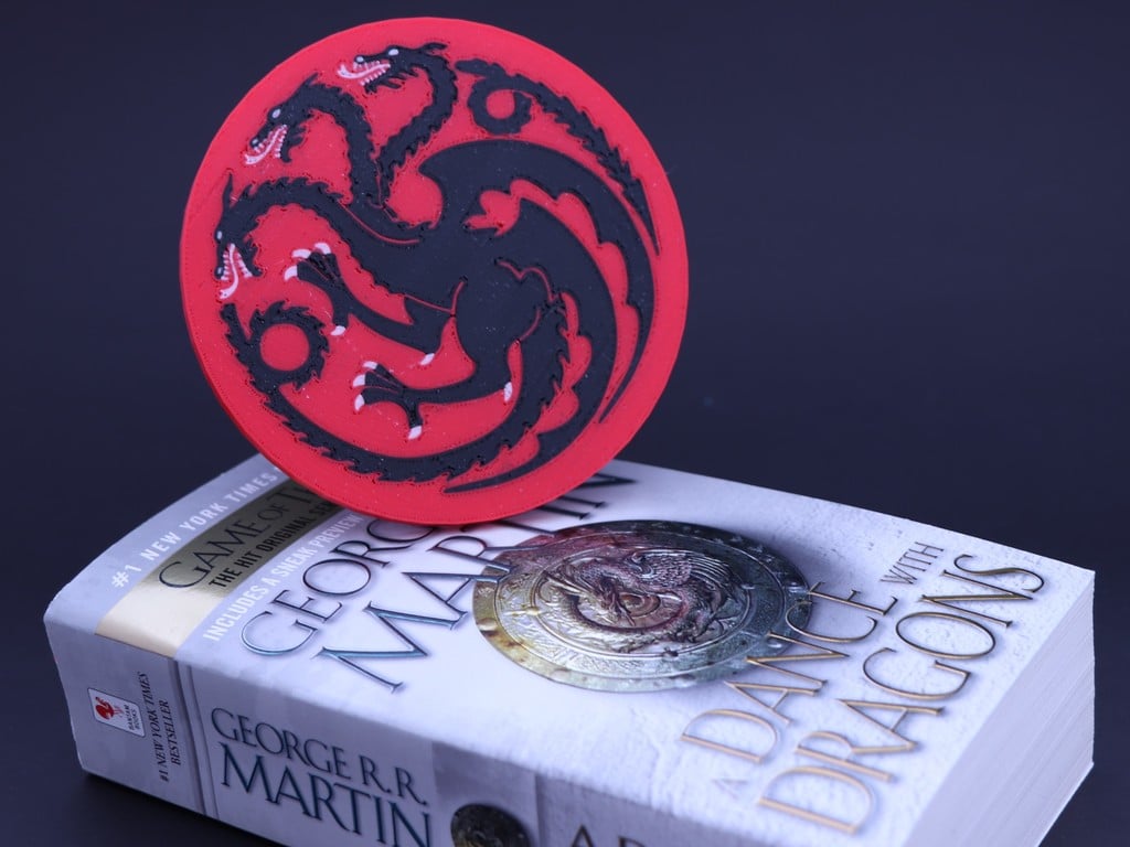 Multi-Color Game of Thrones Coaster - House Targaryen