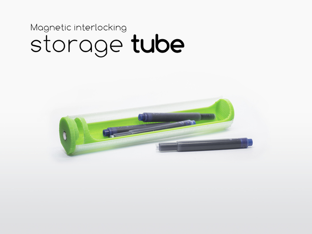 Magnetic interlocking storage tube