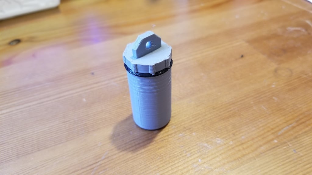 Keychain pill container