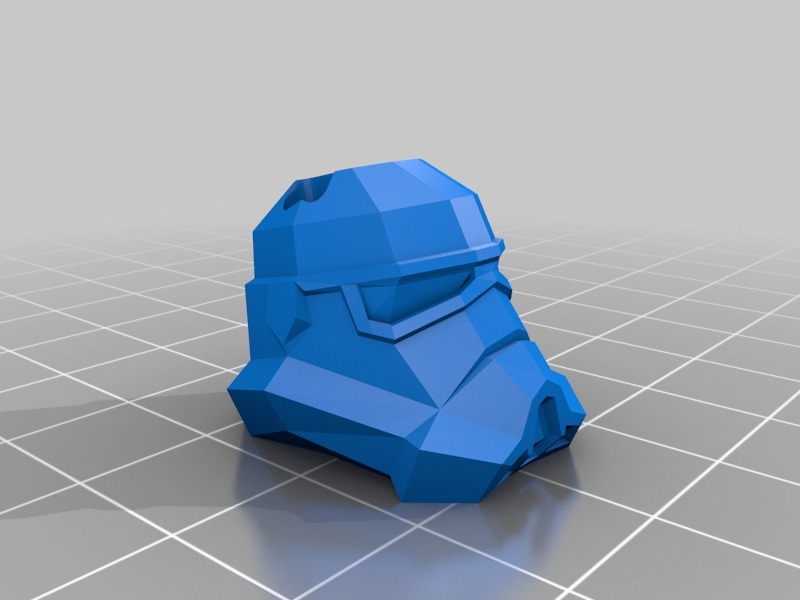 Low Poly StormTrooper Head Keyring
