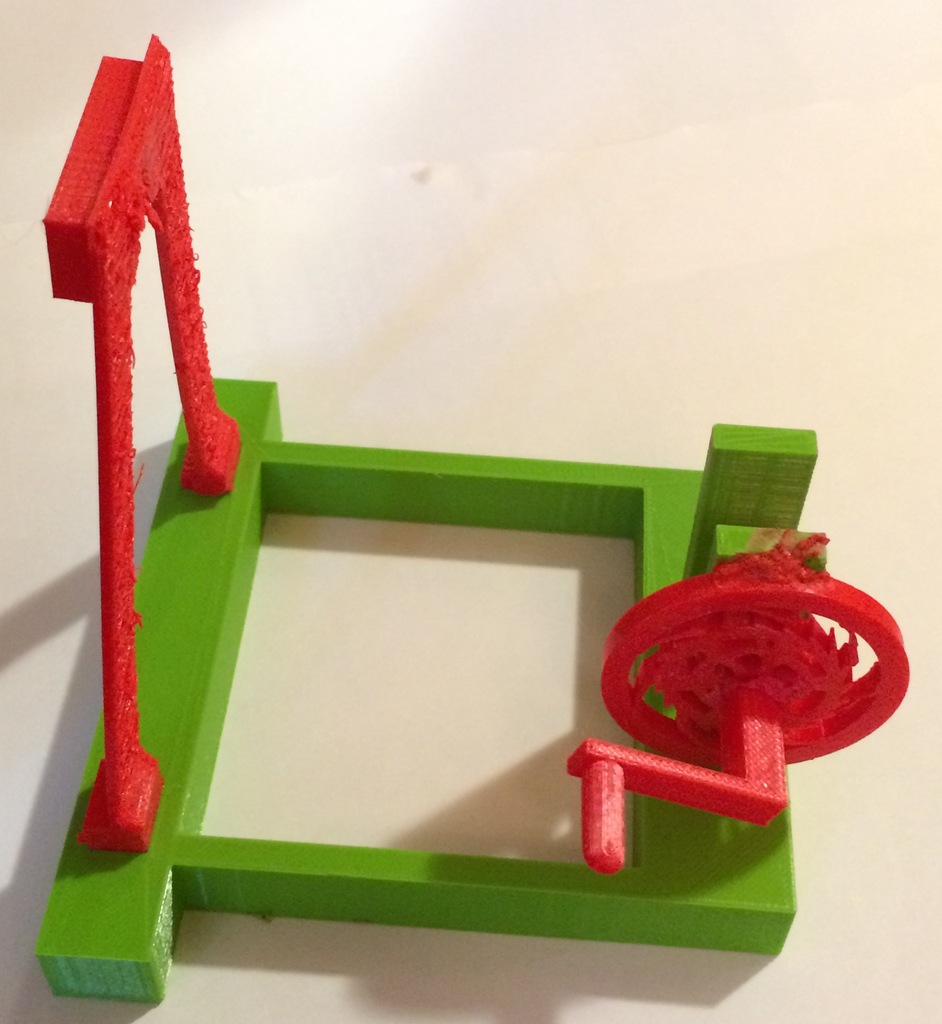 Completely 3D Printed Catapult with ratcheting winch