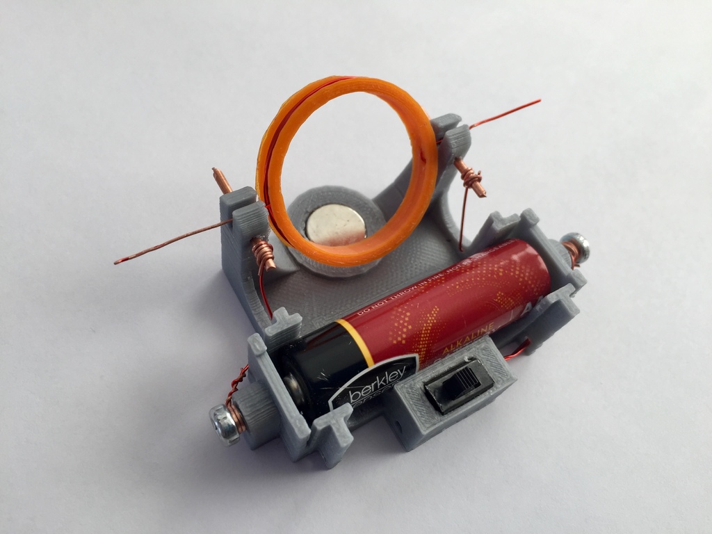 Electric Motor with AA battery holder