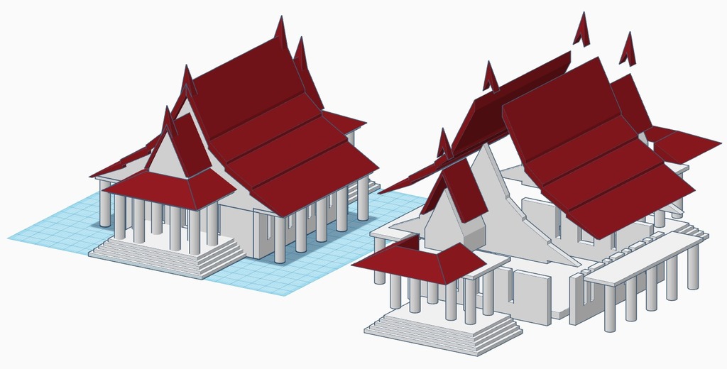 Thai Temple 3D Building Set