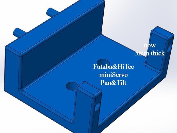 Pan&Tilt Servo Bracket Kit for Futaba HS-65HB Mini Servo