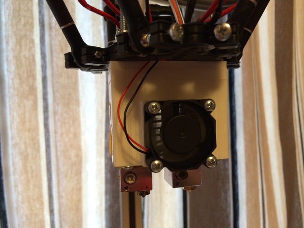 Dual E3D Mount for Rostock MAX