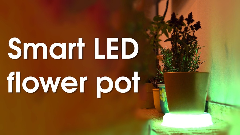 Smart LED flower pot stand